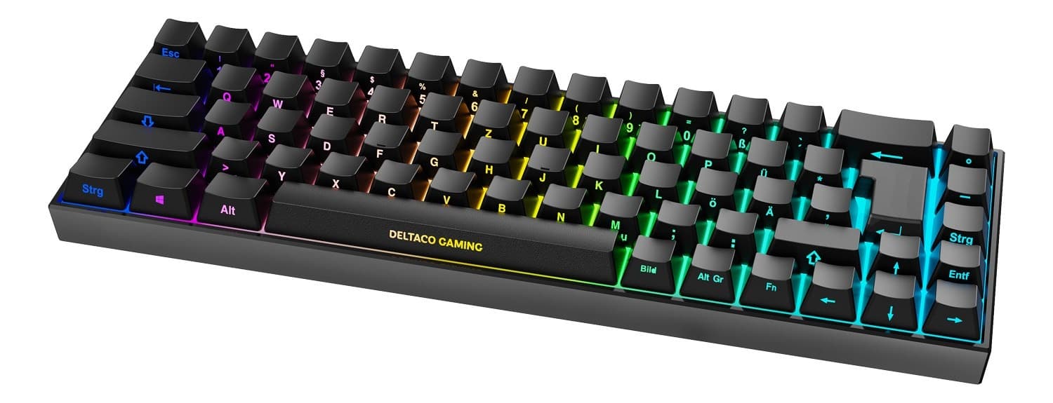 Klawiatura gamingowa Deltaco DK440R bezprzewodowa RGB czarna
