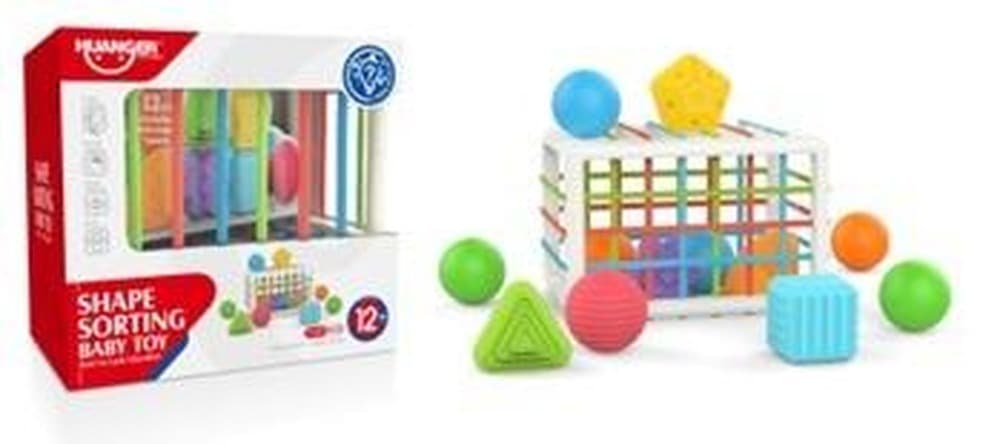 Klocki edukacyjne i sorter kształtów dla dzieci 7 elementów