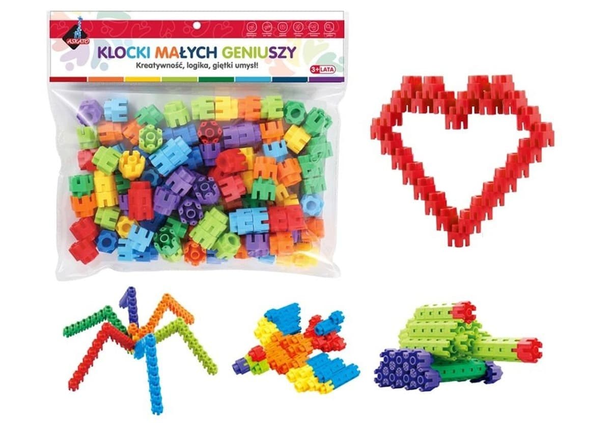 Klocki edukacyjne śrubki 100 elementów