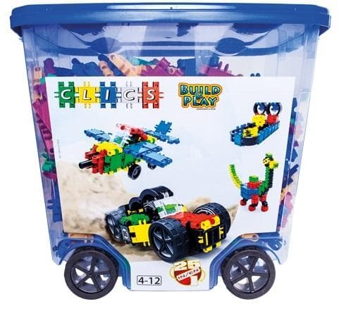Klocki konstrukcyjne Clics Edukacyjno-Konstrukcyjne Rollerbox 377 elementów