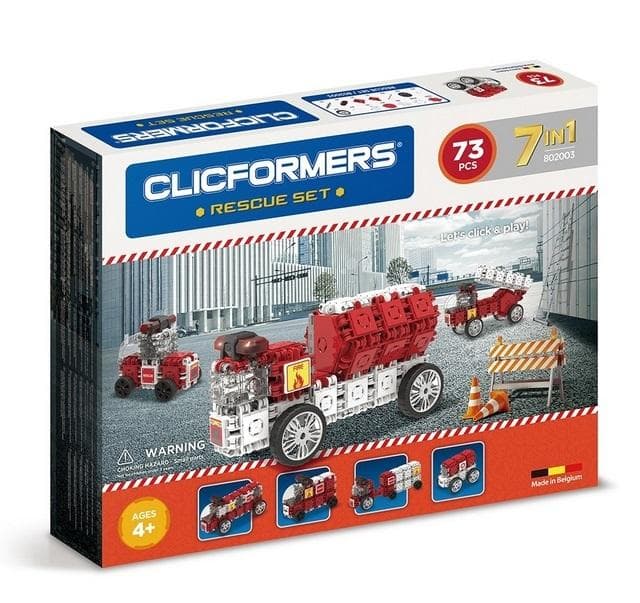 Klocki konstrukcyjne Clicformers Straż Pożarna 73 elementy