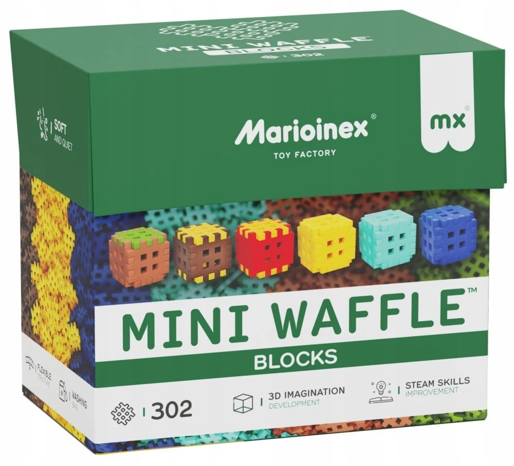 Klocki konstrukcyjne Marioinex Mini Waffle, 302 elementy