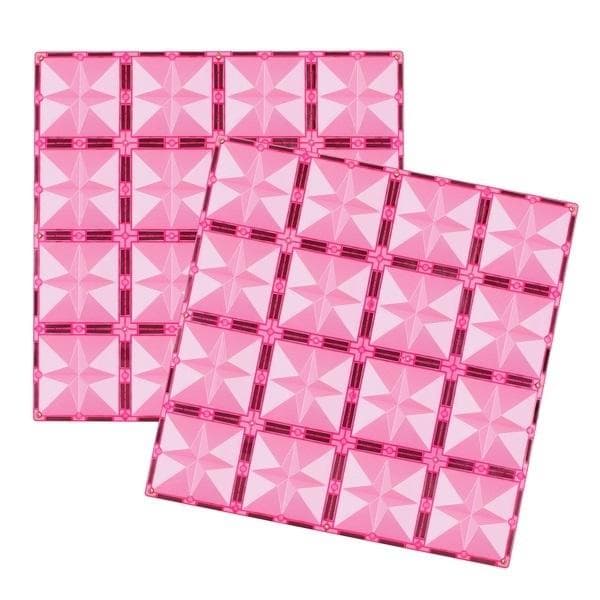 Coblo Klocki magnetyczne dwie płyty różowe 30x30 cm
