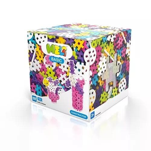Klocki konstrukcyjne Meli Basic Constructor Pink 60 elementów