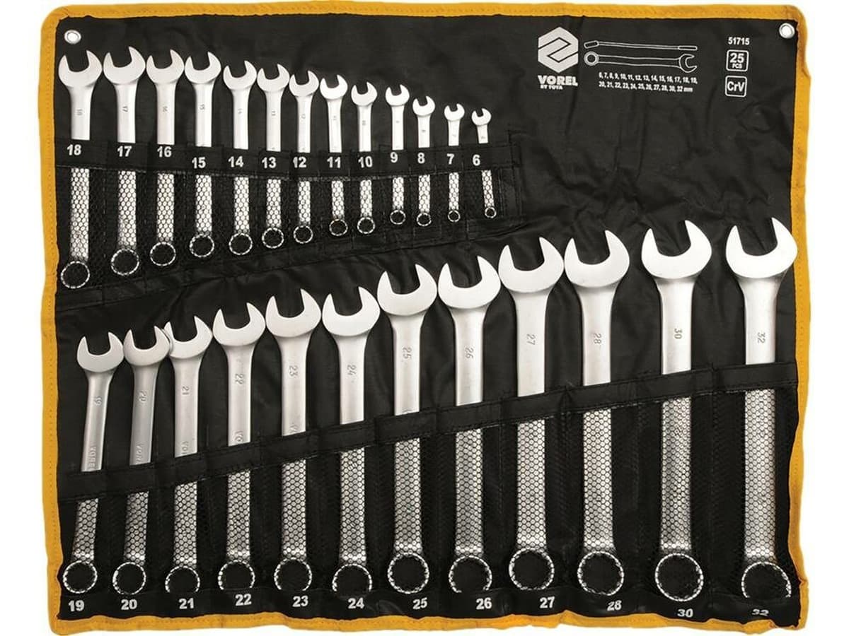 Klucz kombinowany VOREL 51715 6-32mm 25 sztuk