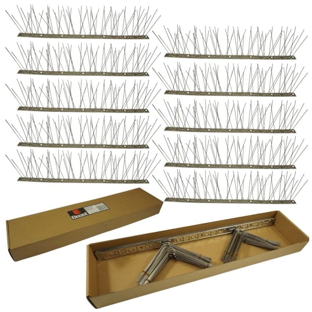 Kolce przeciw ptakom gołębiom 10x50 cm 6-4-6-4, szerokość 8,5cm, wysokość 11,8cm