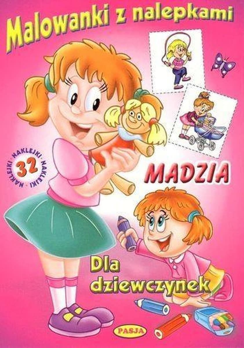 Kolorowanka dla dzieci Madzia z naklejkami