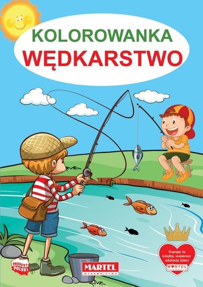 Kolorowanka dla dzieci Wędkarstwo 32 strony Martel