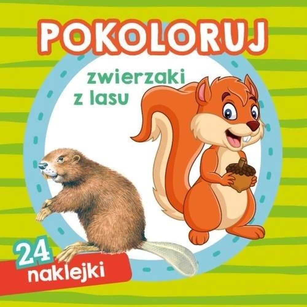 Kolorowanka dla dzieci Zwierzaki z lasu z naklejkami