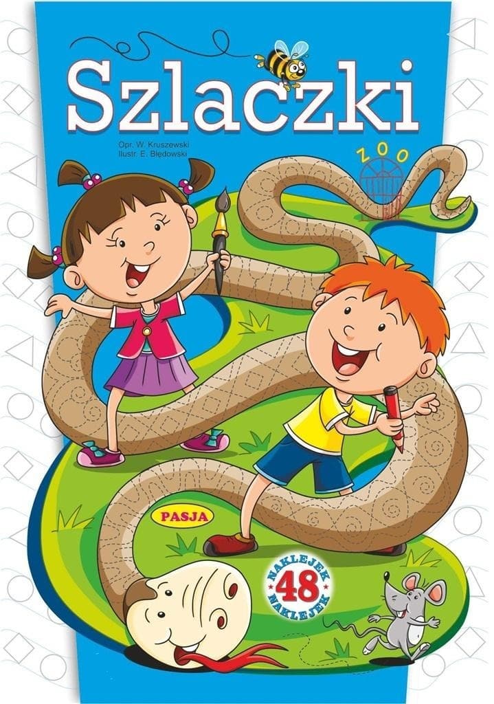 Kolorowanka edukacyjna Szlaczki z naklejkami
