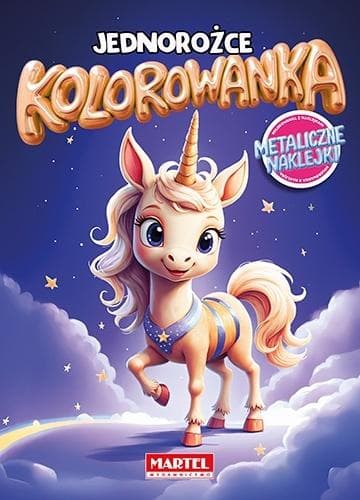 Kolorowanka Jednorożce z naklejkami metalicznymi 16 stron
