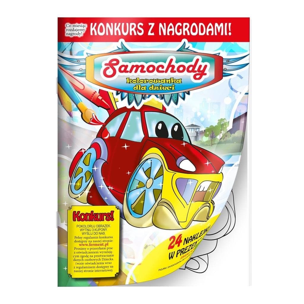 Kolorowanka dla dzieci Samochody 32 strony