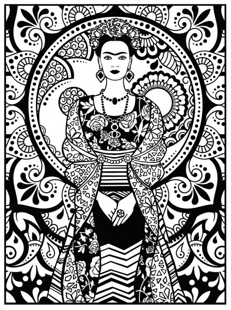 Kolorowanka welwetowa A4 Sylwetka Fridy Colorvelvet 220x307 mm