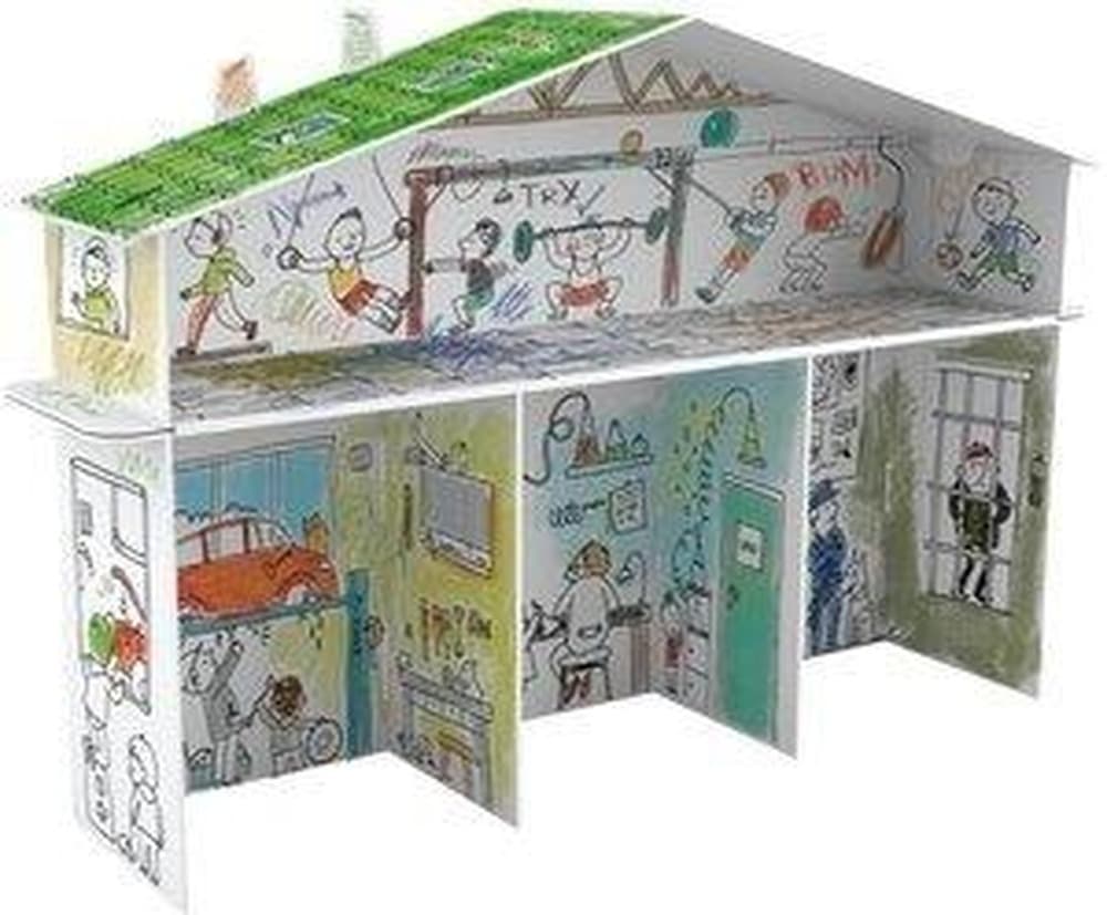 Kolorowanka XXL Domek 3D dla Chłopaków