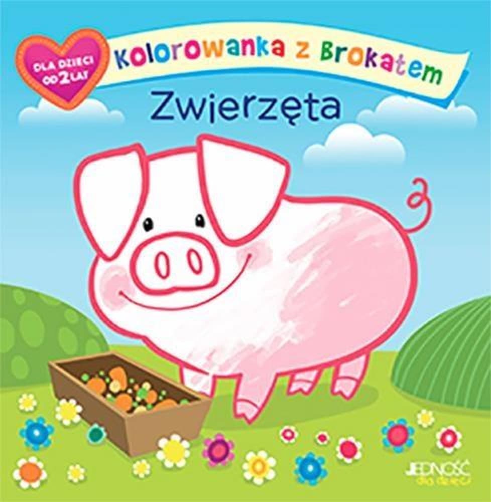 Kolorowanka z brokatem Zwierzęta dla dzieci Ola Makowska