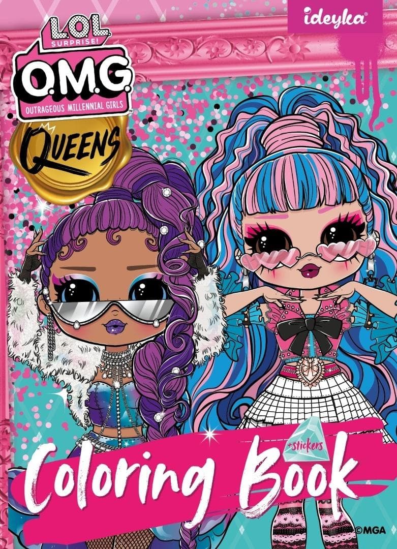 Kolorowanka z Naklejkami Ideyka LOL OMG Queens