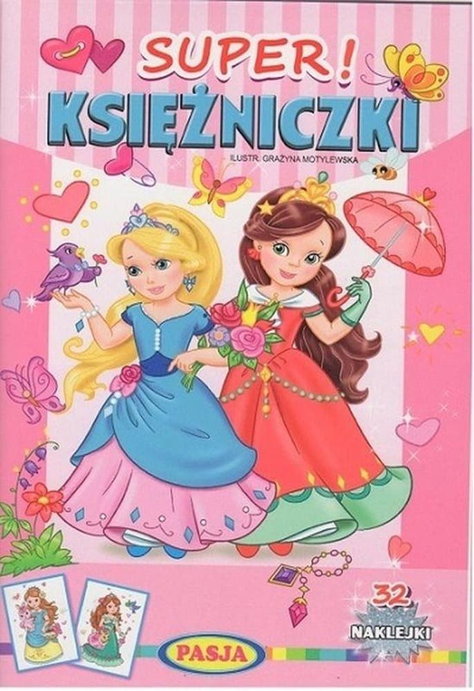 Kolorowanka z naklejkami Super Księżniczki 16 stron
