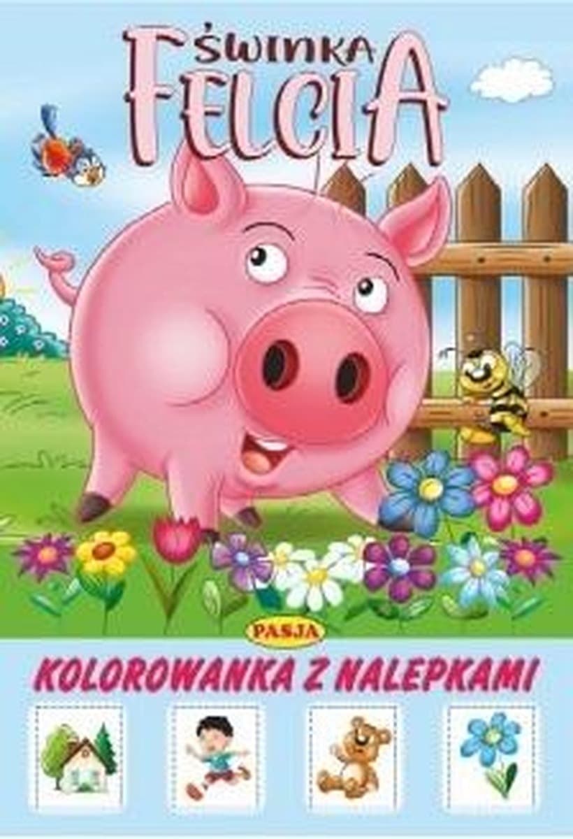 Kolorowanka z nalepkami i wierszykami dla dzieci