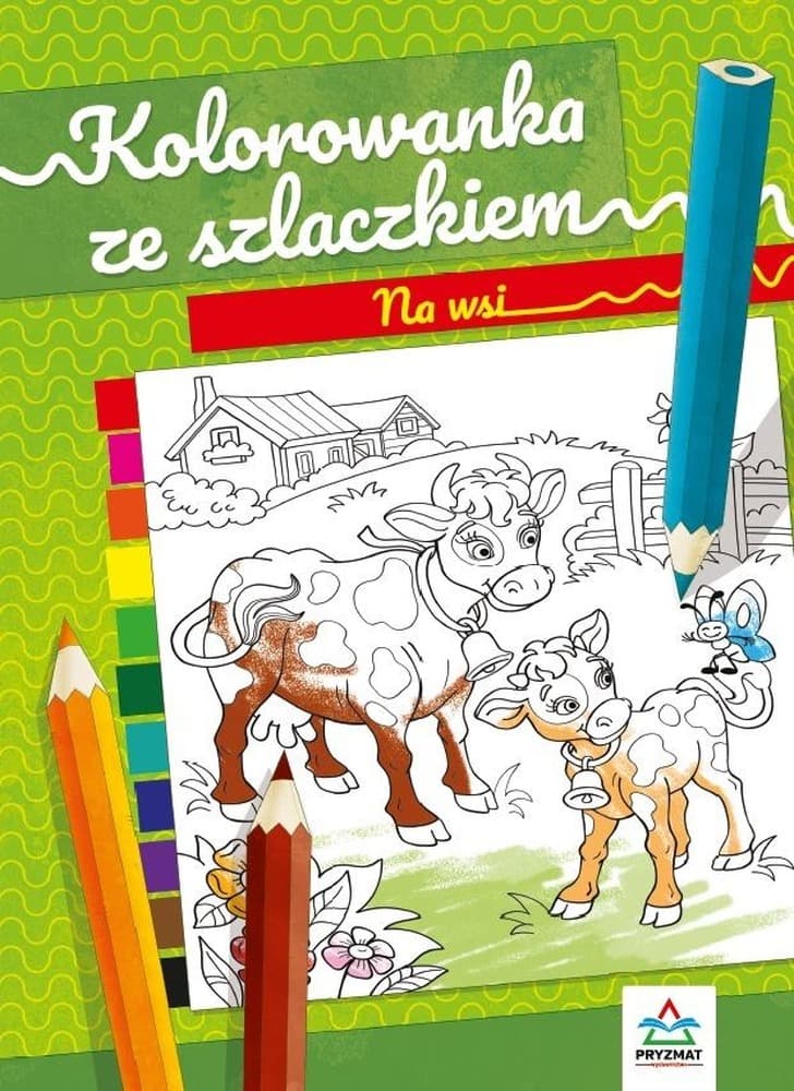 Kolorowanka ze szlaczkami Na wsi Natalia Logvanova