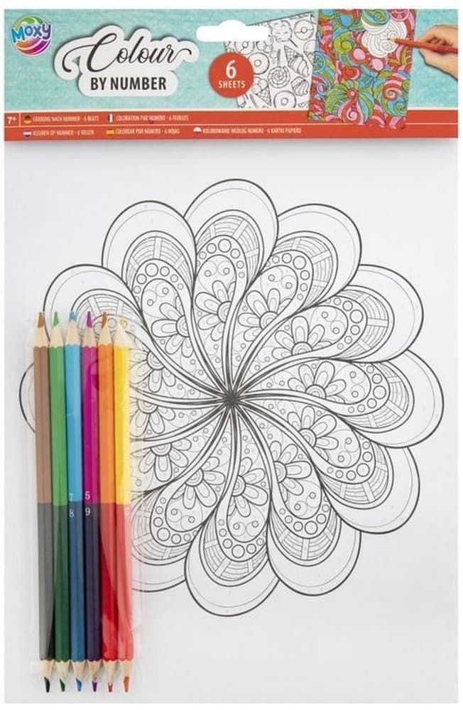 Kolorowanki Mandala dla dzieci z kredkami A4 Grafix
