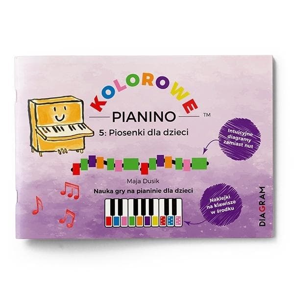Kolorowe Pianino 5 Piosenki dla dzieci Nauka gry Maja Dusik