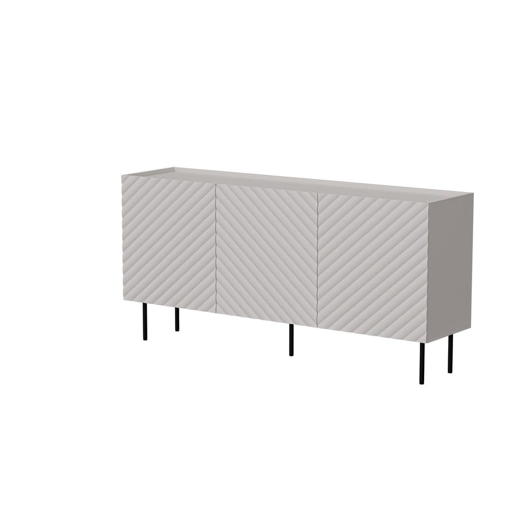 Komoda LUCCA kaszmir 165 x 40 x 80 cm trzydrzwiowa