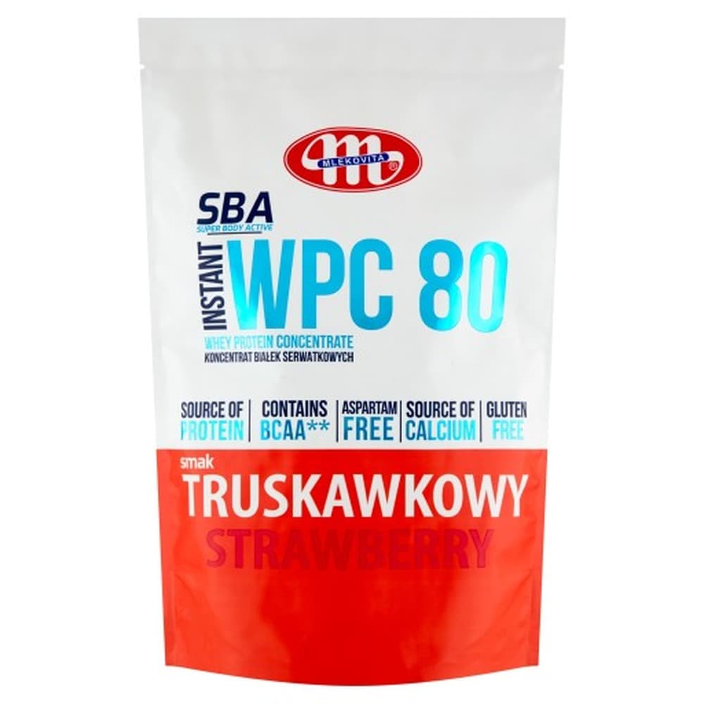 Mlekovita Koncentrat białka serwatkowego truskawkowy 700 g