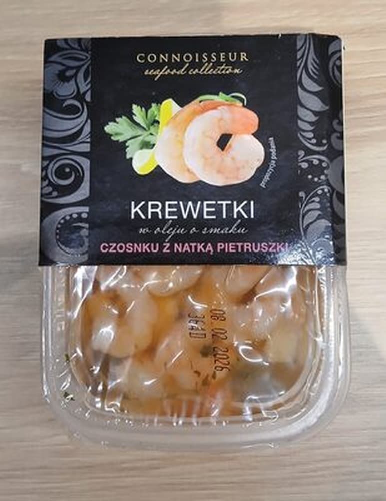 Krewetki w oleju z czosnkiem i pietruszką 150 g Connoisseur