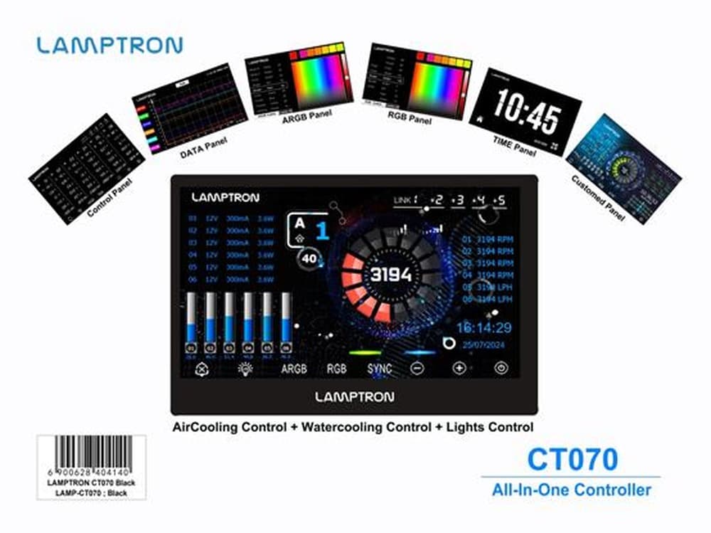 Lamptron CT630 kontroler wentylatorów i PWM ARGB czarny