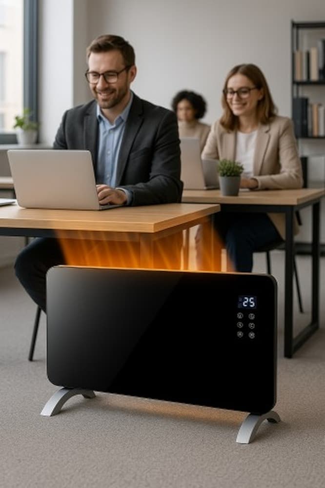 Konwektor Elektryczny 2000 W WiFi Timer Czarny