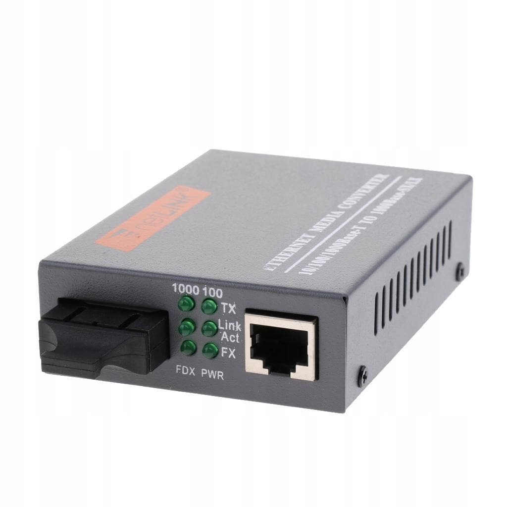 Konwerter mediów Gigabit Ethernet jednomodowy