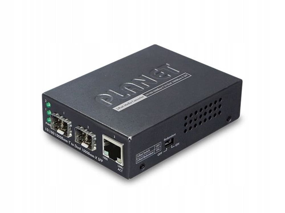 Planet Konwerter sieciowy GT-1205A 1000 Mbit/s Czarny