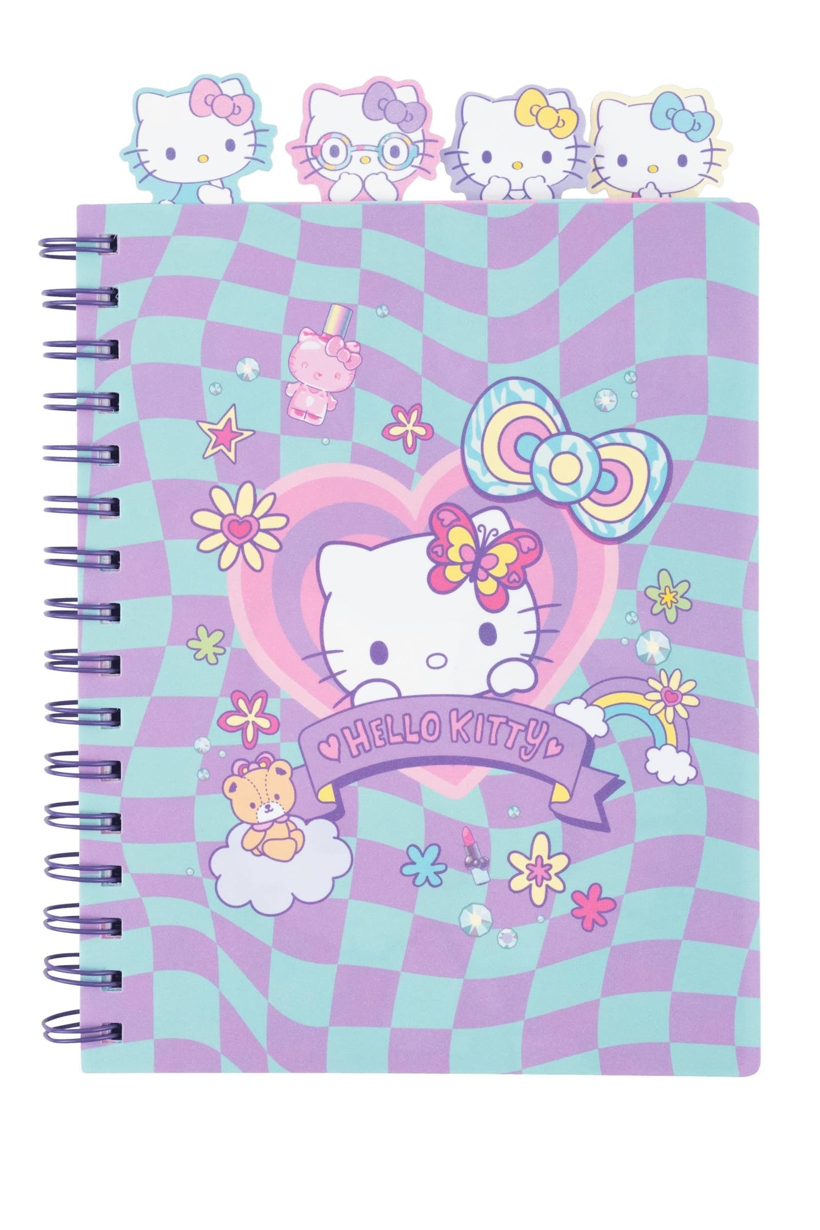 Kołobrulion A5 100k. kratka z główkami Hello Kitty pink wzór 2
