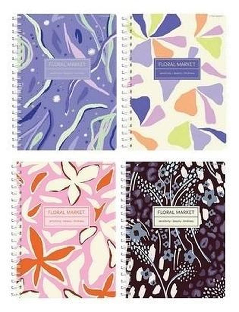 Kołozeszyt A5 80 kartek w kratkę Floradelic