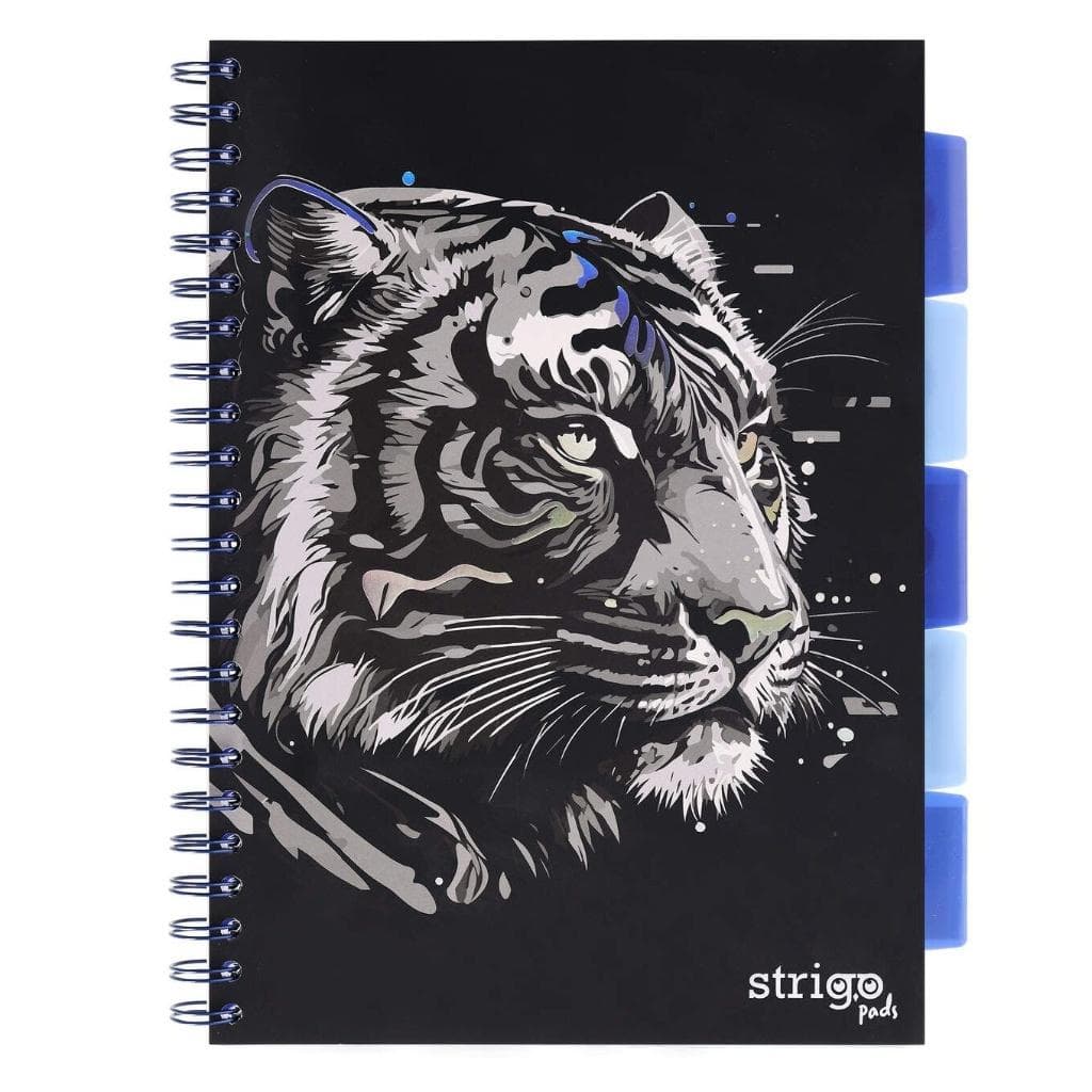 Kołozeszyt A4 200 kartek kratka Strigo Project Book Tygrys