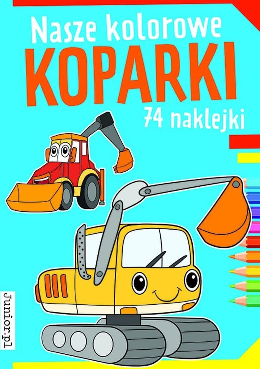 Koparki. Kolorowanka dla dzieci
