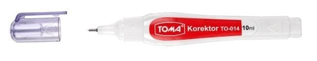 Korektor w pisaku 10 ml TOMA zestaw 12 sztuk
