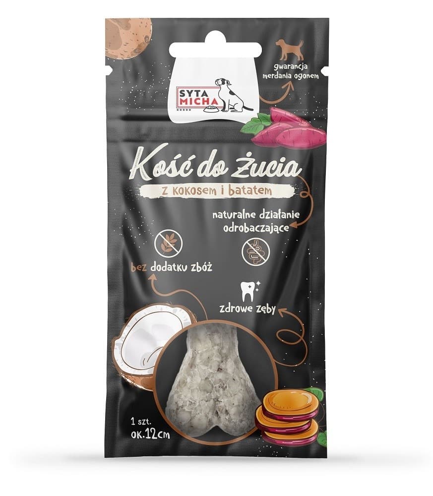 Kość do żucia dla psa Vege z kokosem i batatem 12 cm