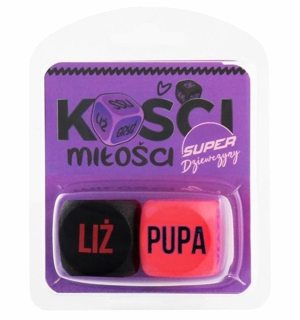 Erotyczna gra w kości dla par różowo-czarna