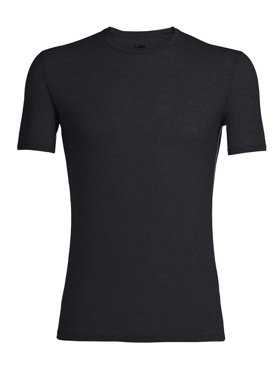 Koszulka Icebreaker Anatomica S/S Crewe - czarna/monsoon, rozmiar L