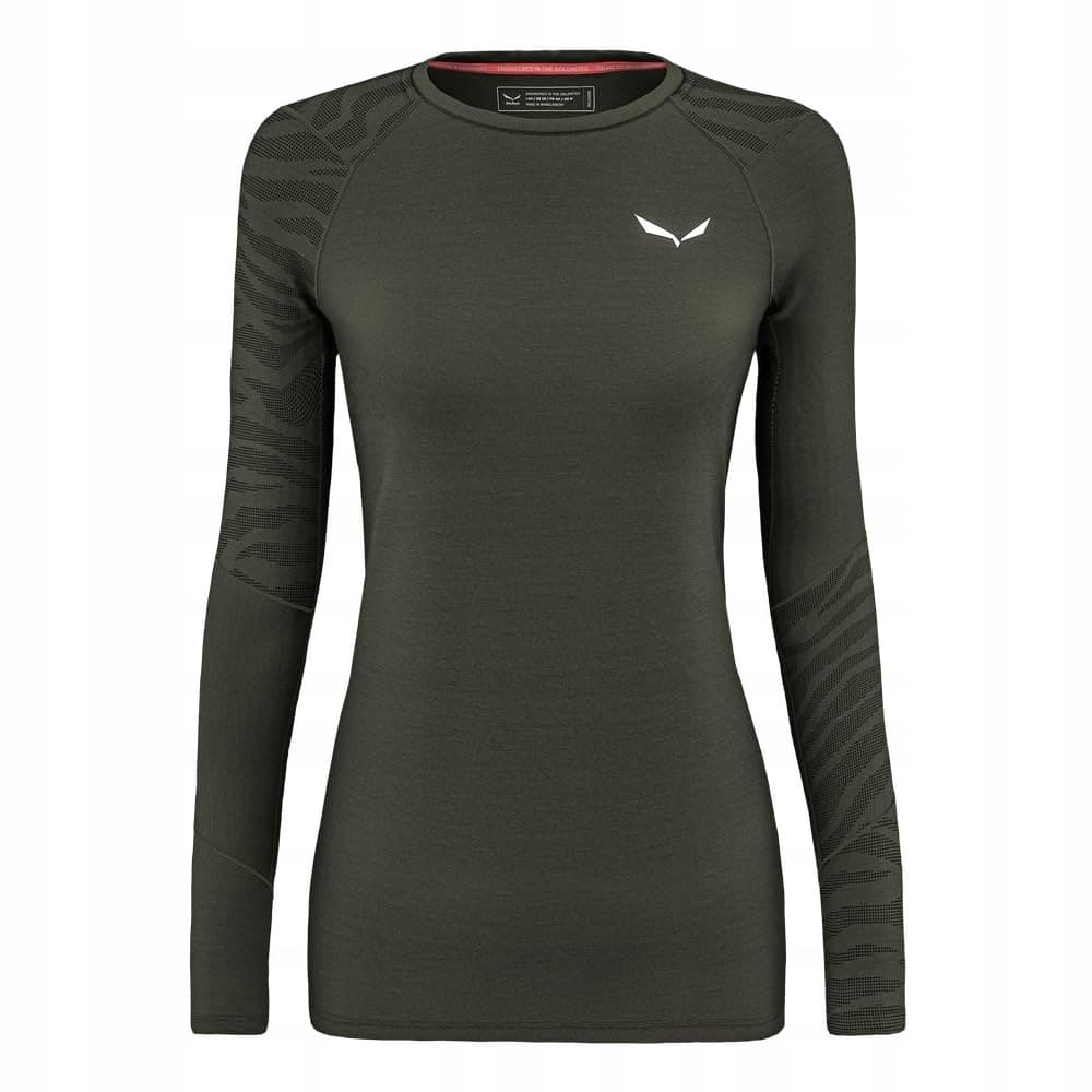 Koszulka termoaktywna Salewa Cristallo Warm Amr T-Shirt - black out, rozmiar S