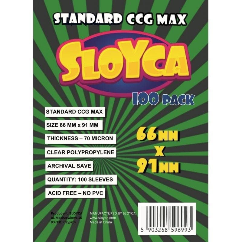 Koszulki do kart 66x91mm Standard CCG MAX 100 sztuk