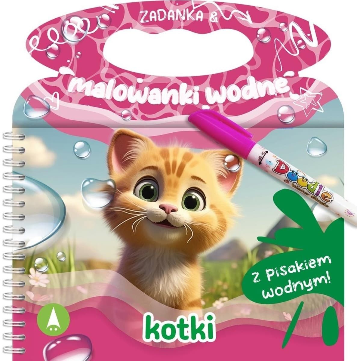 Kotki. Zadania i malowanki wodne - książeczka edukacyjna dla dzieci