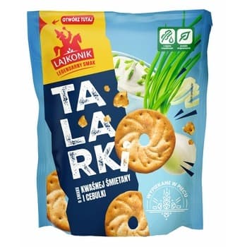 Krakersy o smaku śmietanowo-cebulowym Laj Talarki 100 g