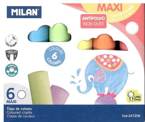 Kreda okrągła maxi 6 kolorów Milan