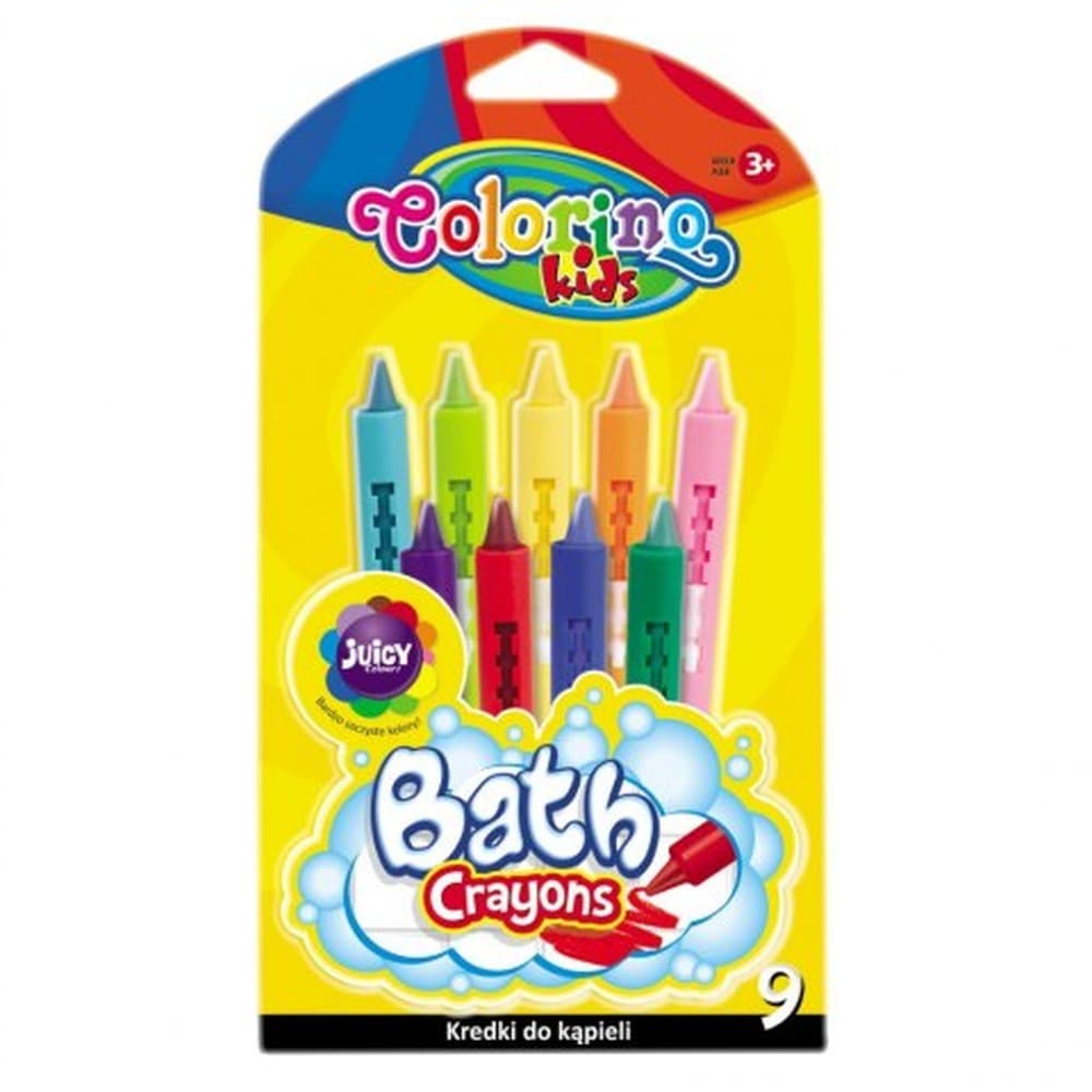 Kredki Colorino Kids do kąpieli 9 kolorów