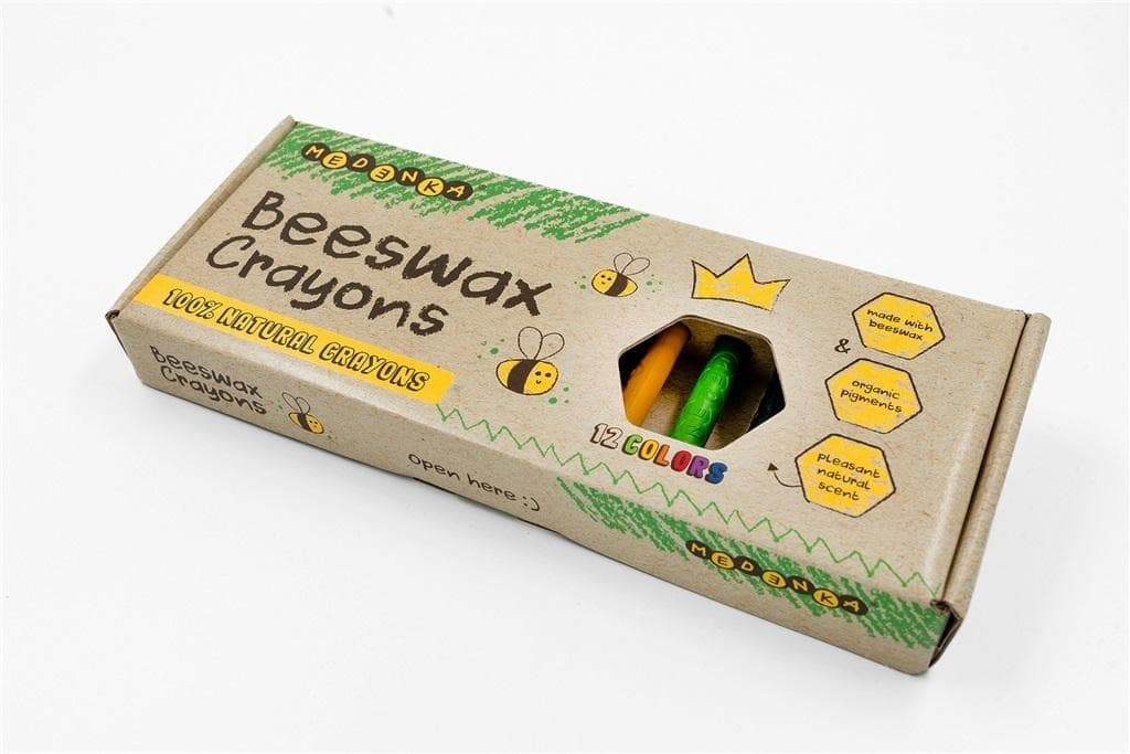 Kredki Medenka z Wosku Pszczelego Classic 12 Kolorów