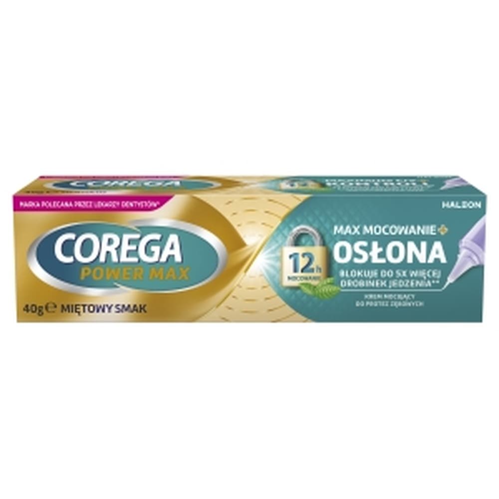 Corega Krem do protez Max Moc + Świeży Podwójna Mięta 40 g