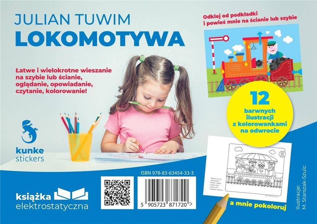 Książeczka elektrostatyczna Lokomotywa Juliana Tuwima A5