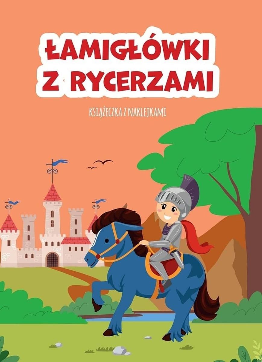 Książeczka z Łamigłówkami i Naklejkami o Rycerzach dla dzieci